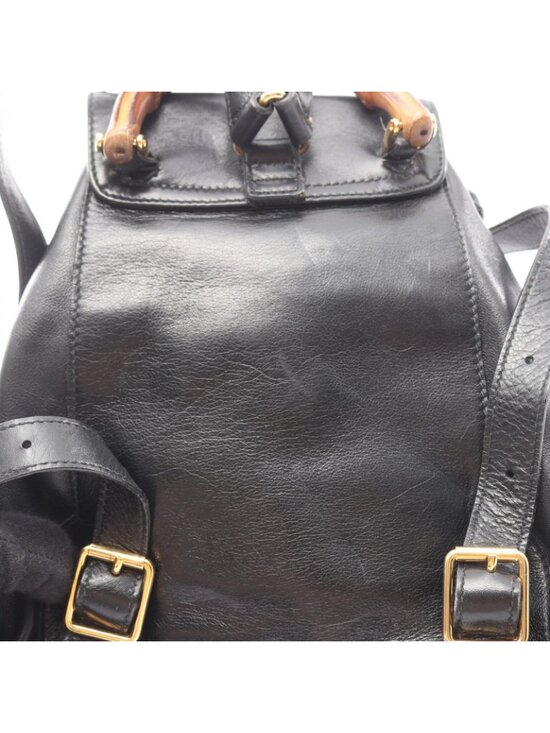 Gucci Backpack Bamboo 003 Black Leather main image 8